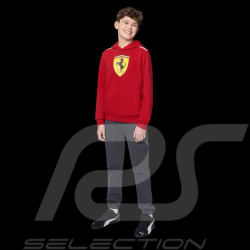 Sweat à capuche Ferrari F1 Puma Écusson Géant Rouge Cerise Leclerc / Hamilton - Enfant - 701232791-001