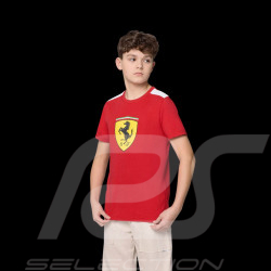 T-shirt Ferrari F1 Puma Écusson Géant Rouge Cerise Leclerc / Hamilton - Enfant - 701232786-001