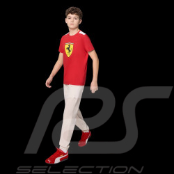 Ferrari F1 T-Shirt Puma Großes Wappen Kirschrot Leclerc / Hamilton - Kind - 701232786-001
