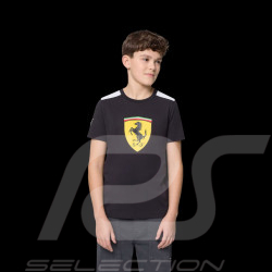 T-shirt Ferrari F1 Puma Écusson Géant Noir Leclerc / Hamilton - Enfant - 701232786-002