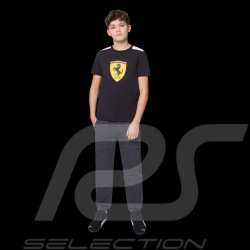 Ferrari F1 T-Shirt Puma Large Shield Black Leclerc / Hamilton - Kid - 701232786-002