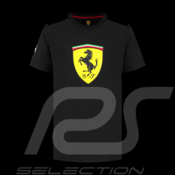 Ferrari F1 T-Shirt Puma Large Shield Black Leclerc / Hamilton - Kid - 701232786-002
