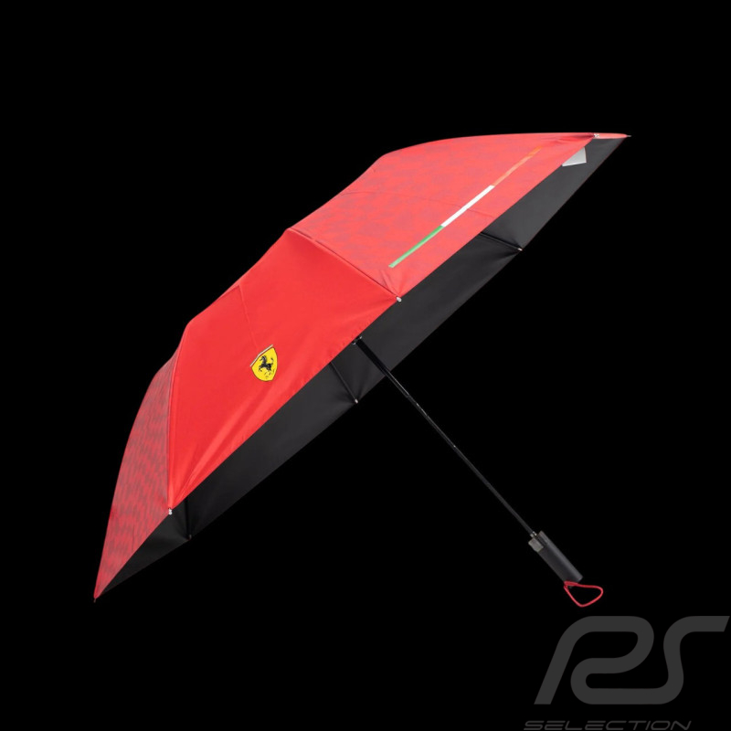 Ferrari F1 Kompakt-Regenschirm Rot Schachmuster Leclerc / Hamilton - 701227740-001