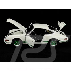 Porsche 911 Carrera RS 2.7 1973 Grand Prix Blanc Bandes Vertes 1/18 Autoart 78031