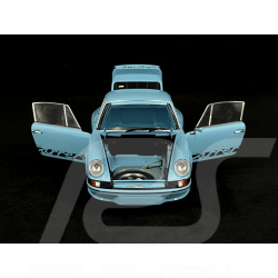 Porsche 911 Carrera RS 2.7 1973 Gulf Blue Black Stripes 1/18 Autoart 78032