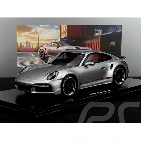 Porsche 911 Turbo Type 992 First Turbo Sonderwunsch GT Silver 1/18 Spark WAP0211620STFT