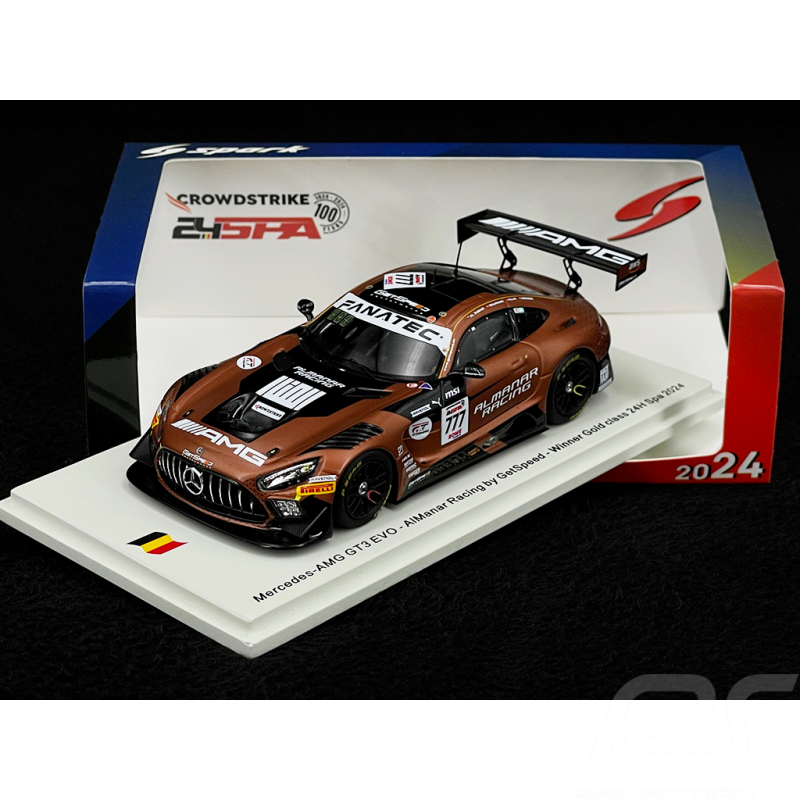 Mercedes-AMG GT3 Evo n°777 Vainqueur 24h Spa 2024 1/43 Spark SB784