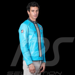 Steve McQueen Set – Liam Leather Jacket + 48H Travel Bag Nordic Blue – 27671-0611 / 27662-0611