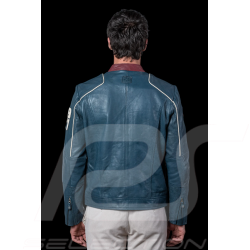 Steve McQueen Set – Liam Leather Jacket + 48H Travel Bag Royal Blue – 27671-0012 / 27662-0012