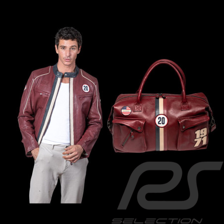 Steve McQueen Set – Jacke Liam + Reisetasche 48H Dark Red – 27671-4010 / 27662-4010
