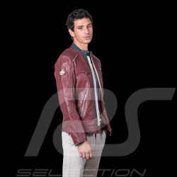 Steve McQueen Set – Liam Leather Jacket + 48H Travel Bag Dark Red – 27671-4010 / 27662-4010