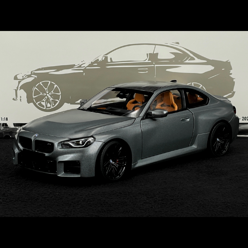 BMW M2 G87 2023 matt Grey 1/18 Minichamps 110023121