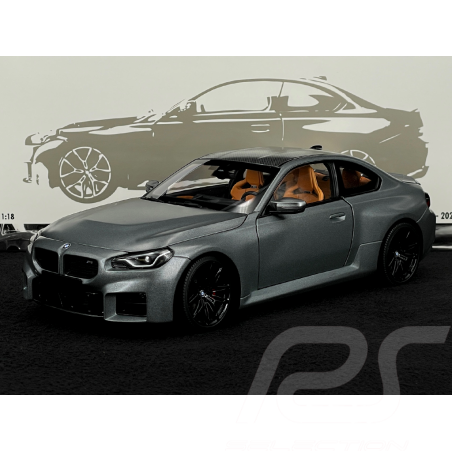 BMW M2 G87 2023 Gris mat 1/18 Minichamps 110023121