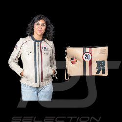 Steve McQueen Damen-Set – Jacke Jutta + Clutch Jim 6 Ecru – 27670 / 27660-2574