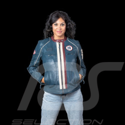 Steve McQueen Damen-Set – Jacke Jutta + Clutch Jim 6 Royalblau – 27674-0012 / 27660-0012