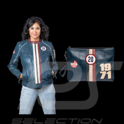 Steve McQueen Damen-Set – Jacke Jutta + Clutch Jim 6 Royalblau – 27674-0012 / 27660-0012
