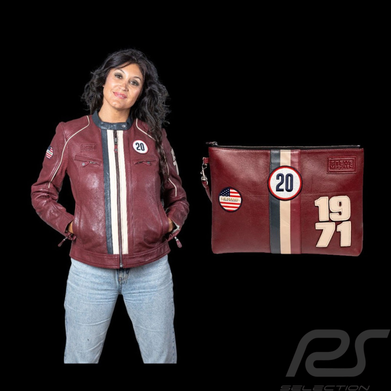 Duo Steve McQueen Veste Jutta + Pochette Jim 6 Rouge Foncé – 27674-4010 / 27660-4010