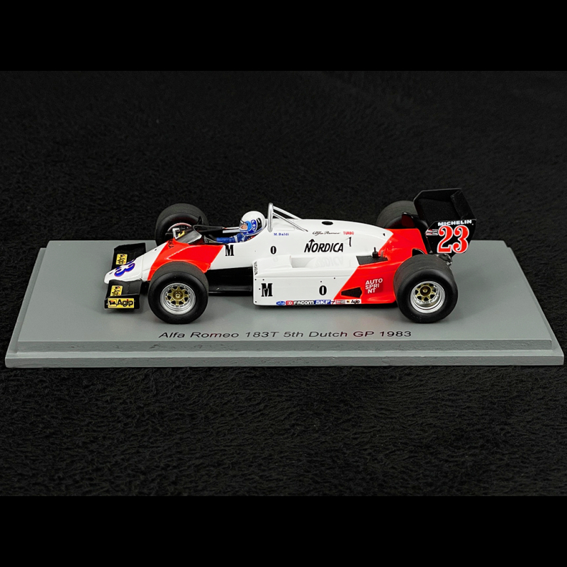Alfa Romeo 183T Mauro Baldi #23 5th Dutch GP 1983 S8805 Spark 1/43 F1 Formule 1
