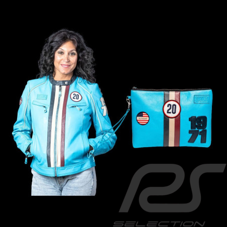 Steve McQueen Damen-Set – Jacke Jutta + Clutch Jim 6 Nordisch Blau – 27674-0611 / 27660-0611