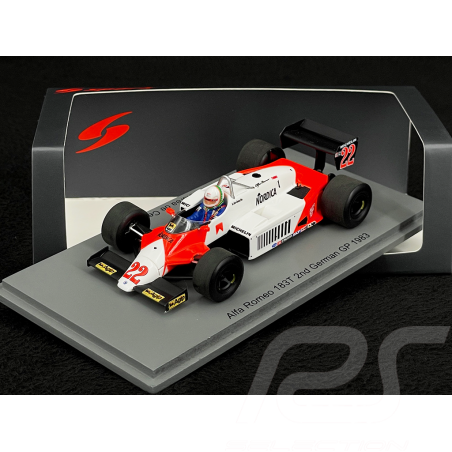 Alfa Romeo 183T F1 V8 Turbo N °22 2ème GP Allemagne 1988 1/43 Spark S8804
