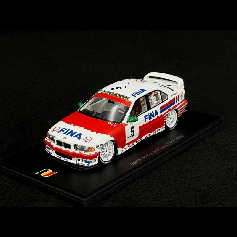 Miniature SPARK 1/43 – BMW 318i Des 24h De Spa 1994, Résine, Réf SB674 (Neuve)