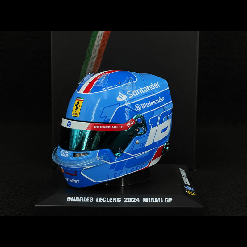 MINI HELMET 1/2 - CASQUE CHARLES LECLERC - FERRARI