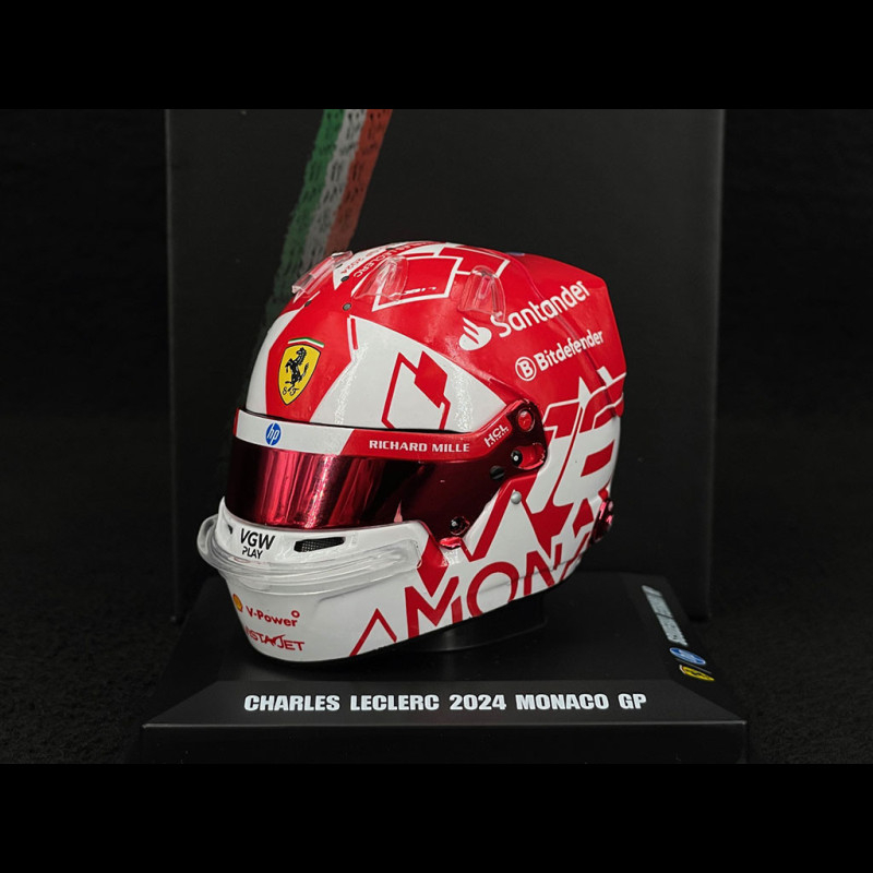 Ferrari Helmet n°16 Charles Leclerc Special Edition Winner Monaco