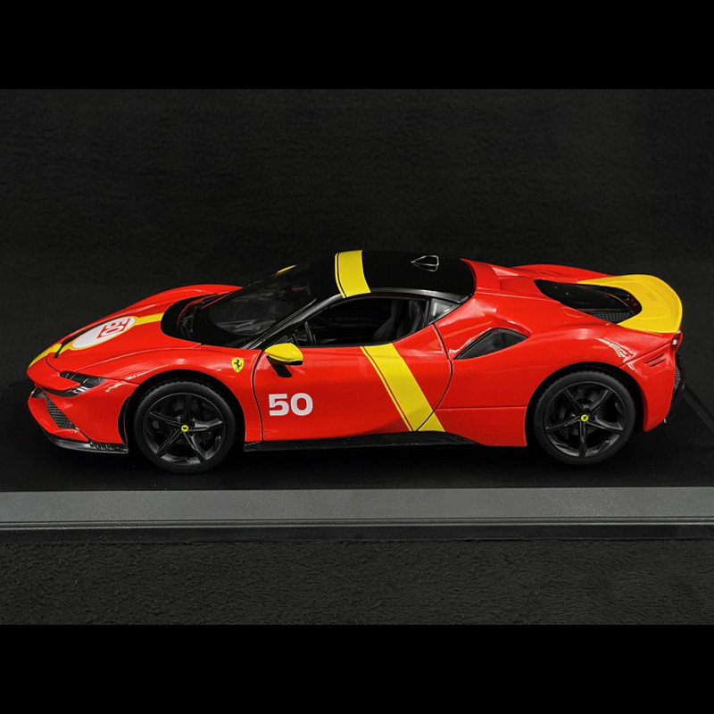 Bburago Ferrari SF90 STRADALE ASSETTO FIORANO #50 LE MANS LIVERY 1:18