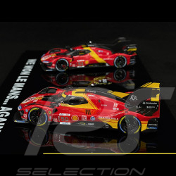 Ferrari 499P n°51 2023 & n°50 2024 Vainqueurs 24h Le Mans 1/43 BBR BBRC304FM