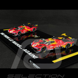 Ferrari 499P n°51 2023 & n°50 2024 Vainqueurs 24h Le Mans 1/43 BBR BBRC304FM