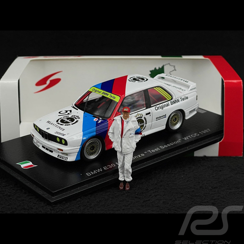 BMW M3 E30 n°51 WTCC Monza Test 1987 Figur Niki Lauda 1:43 Spark SI020