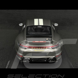 Porsche 911 Sport Classic Type 992 2022 Metallic Grey With White Stripes 1/18 Minichamps 155062002