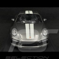 Porsche 911 Sport Classic Type 992 2022 Metallic Grey With White Stripes 1/18 Minichamps 155062004