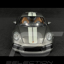 Porsche 911 Sport Classic Type 992 2022 Gris Métallique Bandes Blanches 1/18 Minichamps 110069201