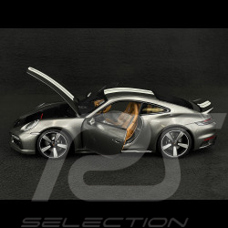 Porsche 911 Sport Classic Typ 992 2022 Metallic Grau mit Weißen Streifen 1/18 Minichamps 110069201