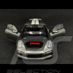 Porsche 911 Sport Classic Type 992 2022 Gris Métallique Bandes Blanches 1/18 Minichamps 110069201