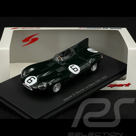 Jaguar D-Type n°6 Vainqueur 24 Heures du Mans 1955 Hawthorn / Bueb 1/43 Spark 43LM55
