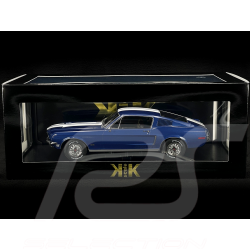 Ford Mustang GT Fastback Coupe 1968 Metallic Blue / White 1:18 KK Scale KKDC181394