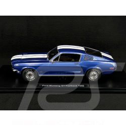 Ford Mustang GT Fastback Coupé 1968 Blau Metallic / Weiß 1:18 KK Scale KKDC181394