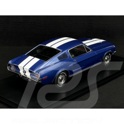 Ford Mustang GT Fastback Coupé 1968 Bleu Métallique / Blanc 1/18 KK Scale KKDC181394