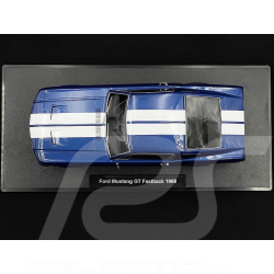 Ford Mustang GT Fastback Coupé 1968 Blau Metallic / Weiß 1:18 KK Scale KKDC181394
