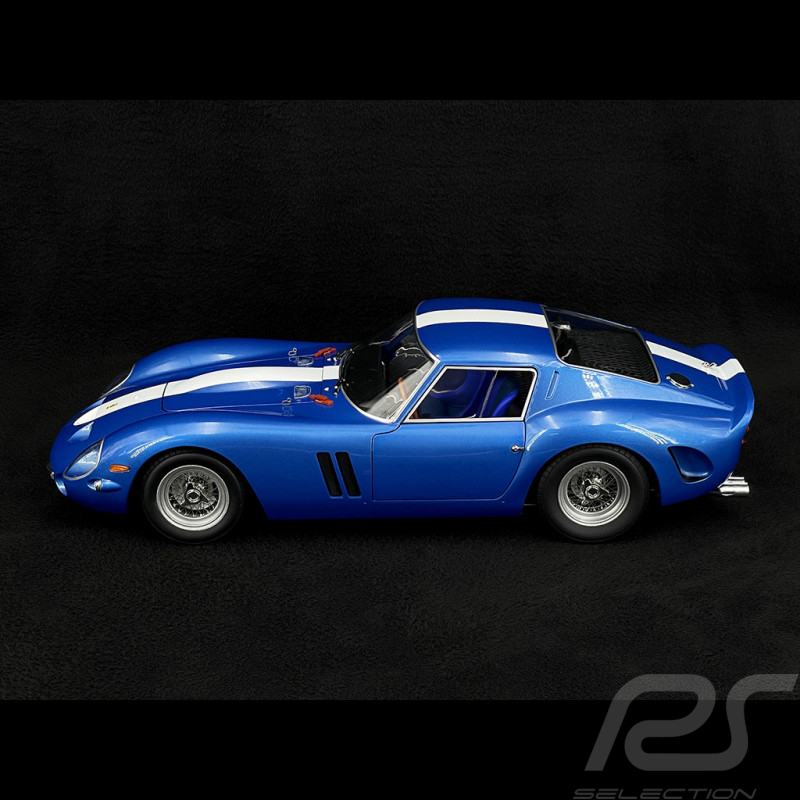 Ferrari 250 GTO 1962 Bleu Métallisé / Blanc 1/12 KK Scale KKDC120122BW