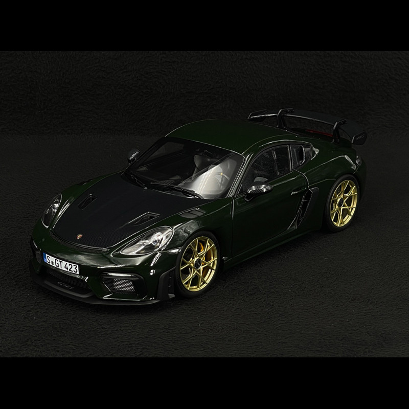 Miniature Norev 1/43 - Porsche 718 Cayman GT4 RS Weissach - Brewster Green