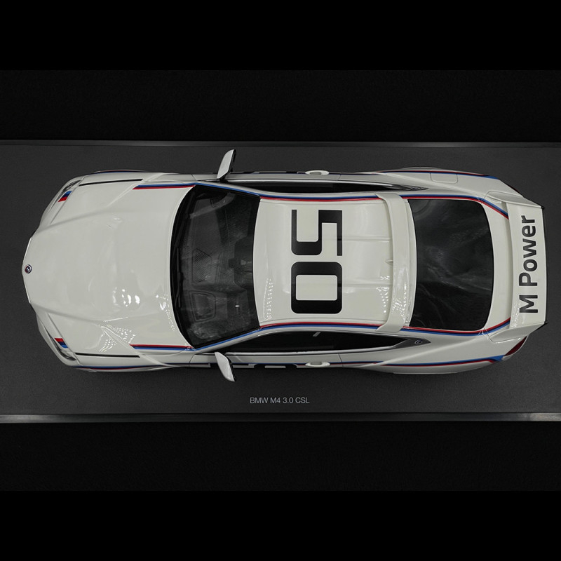BMW M4 3.0 CSL G82 2023 Brilliant White 1:18 TopSpeed TS0495