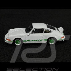 Porsche 911 Carrera RS 2.7 1973 Grand Prix White / Green Stripes 1:64 Mini GT MGT00801
