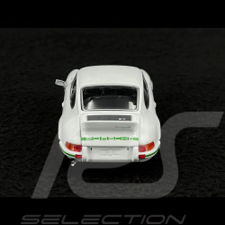 Porsche 911 Carrera RS 2.7 1973 Grand Prix White / Green Stripes 1:64 Mini GT MGT00801