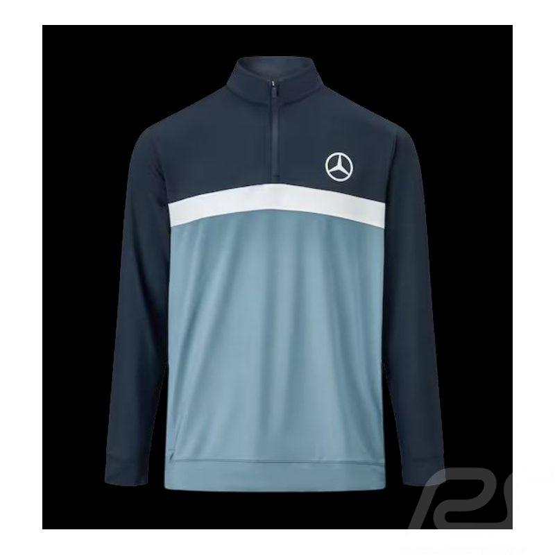 Mercedes-Benz Pullover Günstige Half zip Puma Colorblock Blau / Weiß B66450638 - herren
