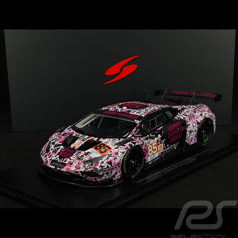 Lamborghini Huracan GT3 EVO2 n° 85 Iron Dames 5ème 24h Le Mans 2024 1/18 Spark 18S660