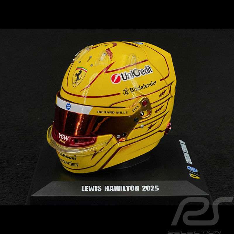 Casque Lewis Hamilton Ferrari F1 1/5 Fiorano Test 2025 Looksmart LSHEL008