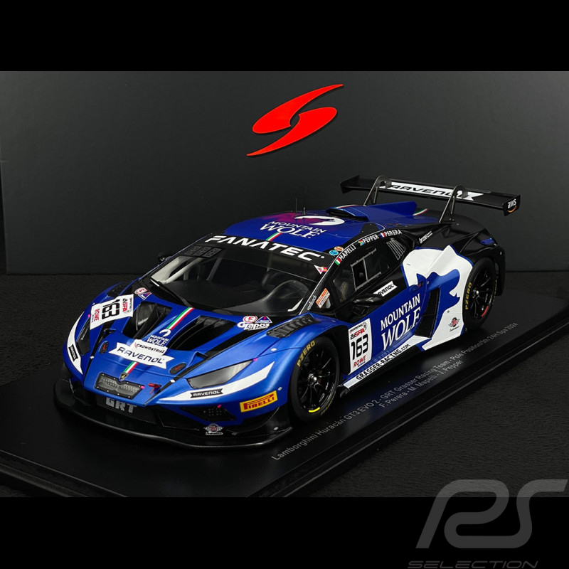 Lamborghini Huracán GT3 EVO2 n°163 5ème 24h Spa 2024 Perera Mapelli Pepper 1/18 Spark 18SB076